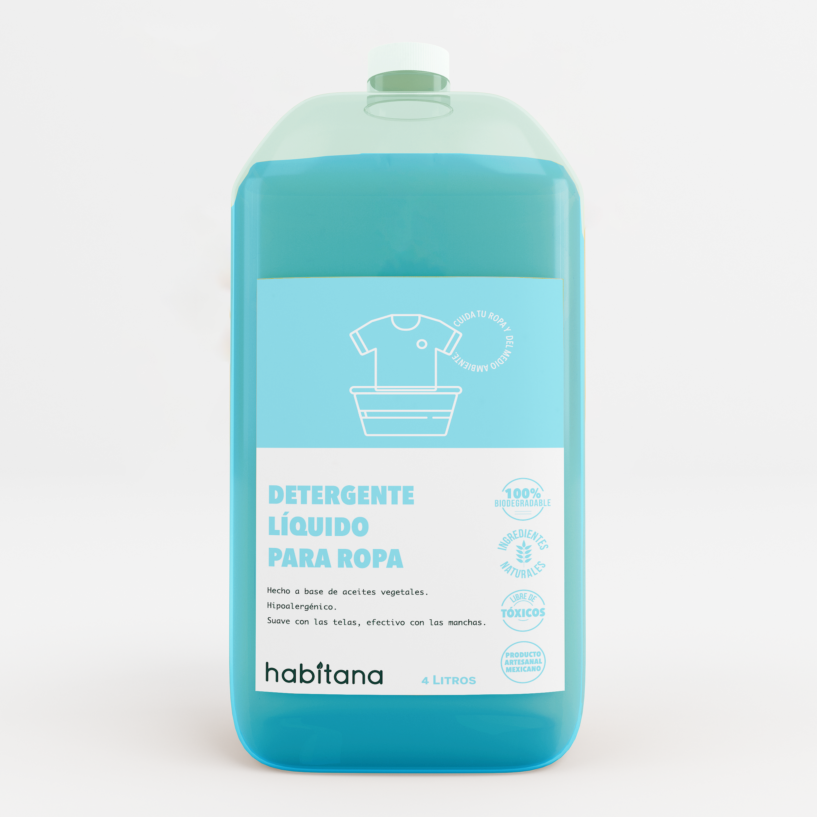 Detergente Líquido para Ropa Libre de Tóxicos 4 Litros. – Habitana |  Viviendo Natural